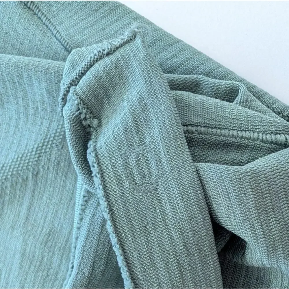 Lululemon Swiftly Tech Crop Top Womens 6 Green Crewneck Short Sleeve